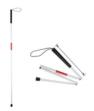 WALKING STICK FOR BLIND WHITE