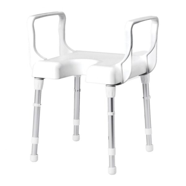 SHOWER STOOL CANNES W/ARMS ADJUSTABLE HEIGHT  130K