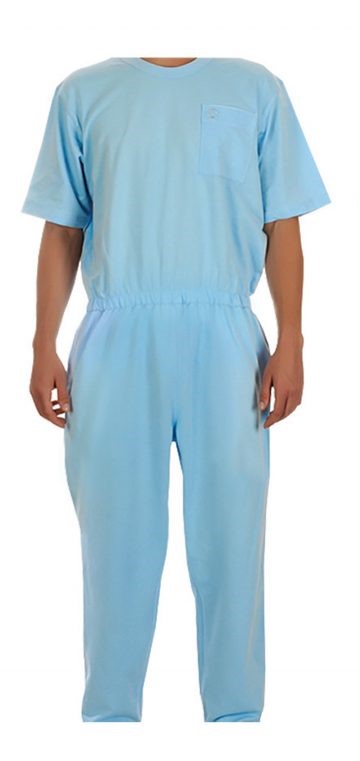OVERALL PYJAMAS LIGHT BLUE FOR MEN SMALL