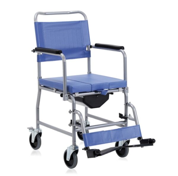 COMMODE ON WHEELS  45 CM SEAT WIDTH  120 KGS