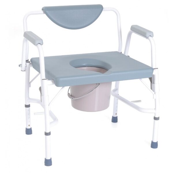 COMMODE CHAIR WITH ARMREST & HEIGHT ADJUSTABLE