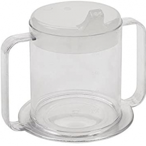 CUP WITH TWO HANDLES TRANSPARENT