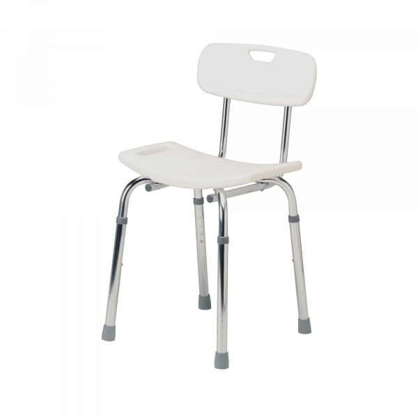 SHOWER CHAIR WITH BACK RECTANGUALR SEAT 100KG